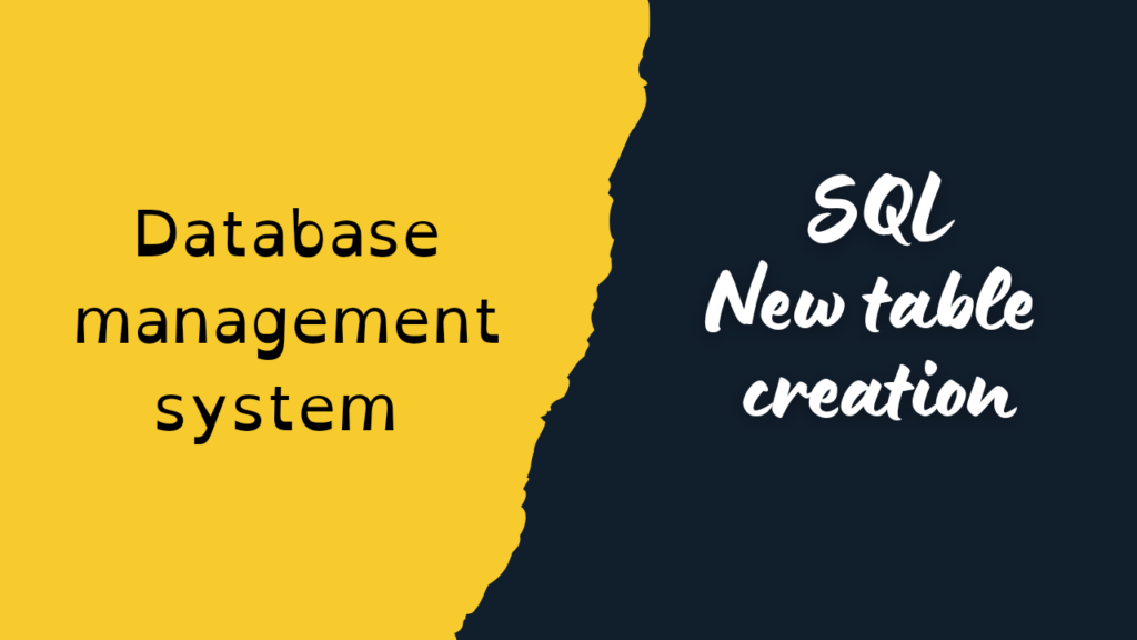 SQL code to create a new table